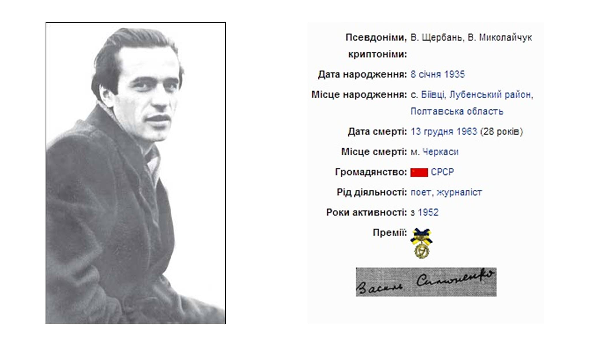 Презентація на тему «Василь Андрійович Симоненко» (варіант 1) - Слайд #5