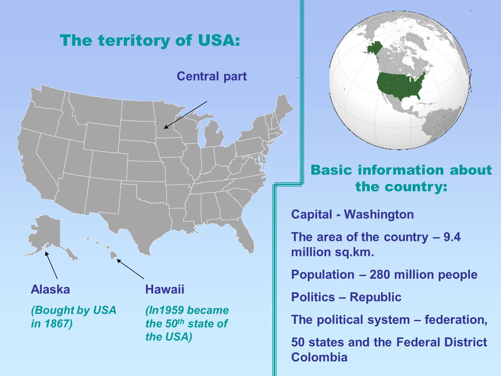 Презентація на тему «USA» (варіант 2) - Слайд #2