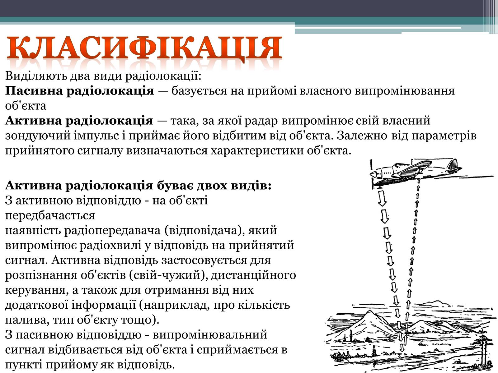 Презентація на тему «Радіолокація та її види» - Слайд #5