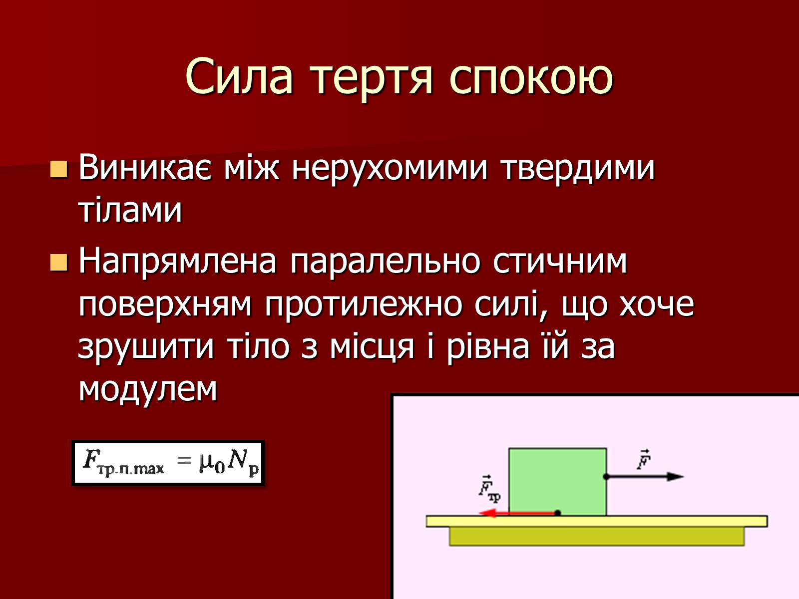 Доклад на тему сила. Сила тертя. Сила тертя спокою. Сила тертя формула. Формула сили тертя ковзання.