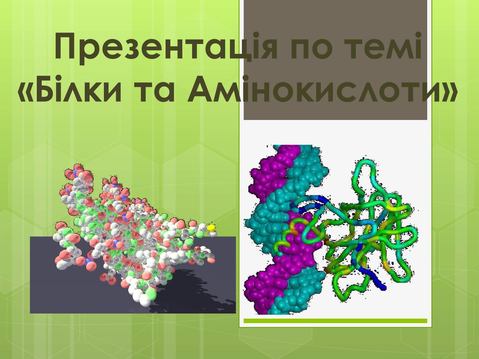 Презентація на тему «Білки та Амінокислоти» - Слайд #1