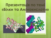 Презентація на тему «Білки та Амінокислоти»