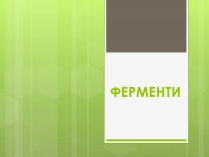 Презентація на тему «Ферменти»