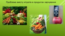 Презентація на тему «Проблема вмісту нітратів в продуктах харчування»