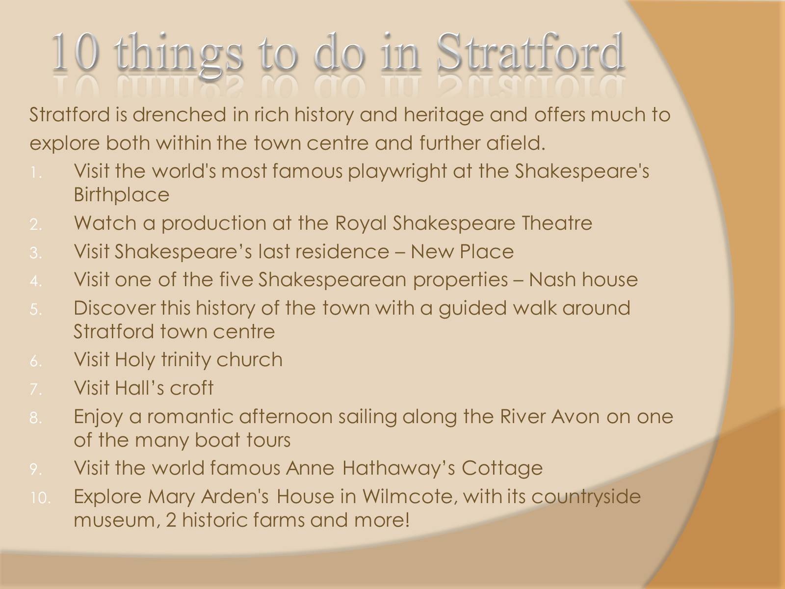Презентація на тему «Stratford-upon-Avo» - Слайд #17