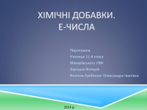 Презентація на тему «Харчові добавки» (варіант 12)