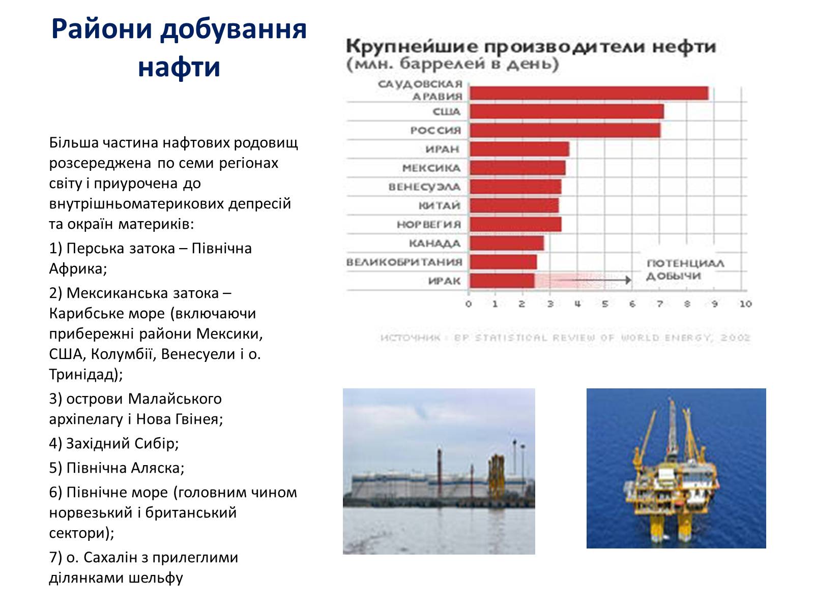 Презентація на тему «Хімічний та фізичний склад та використання нафти» - Слайд #9