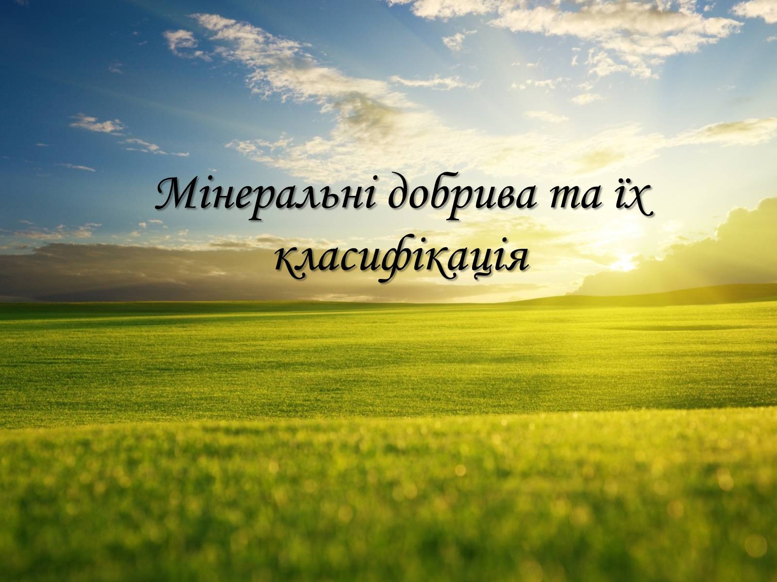 Презентація на тему «Мінеральні добрива та їх класифікація» - Слайд #1