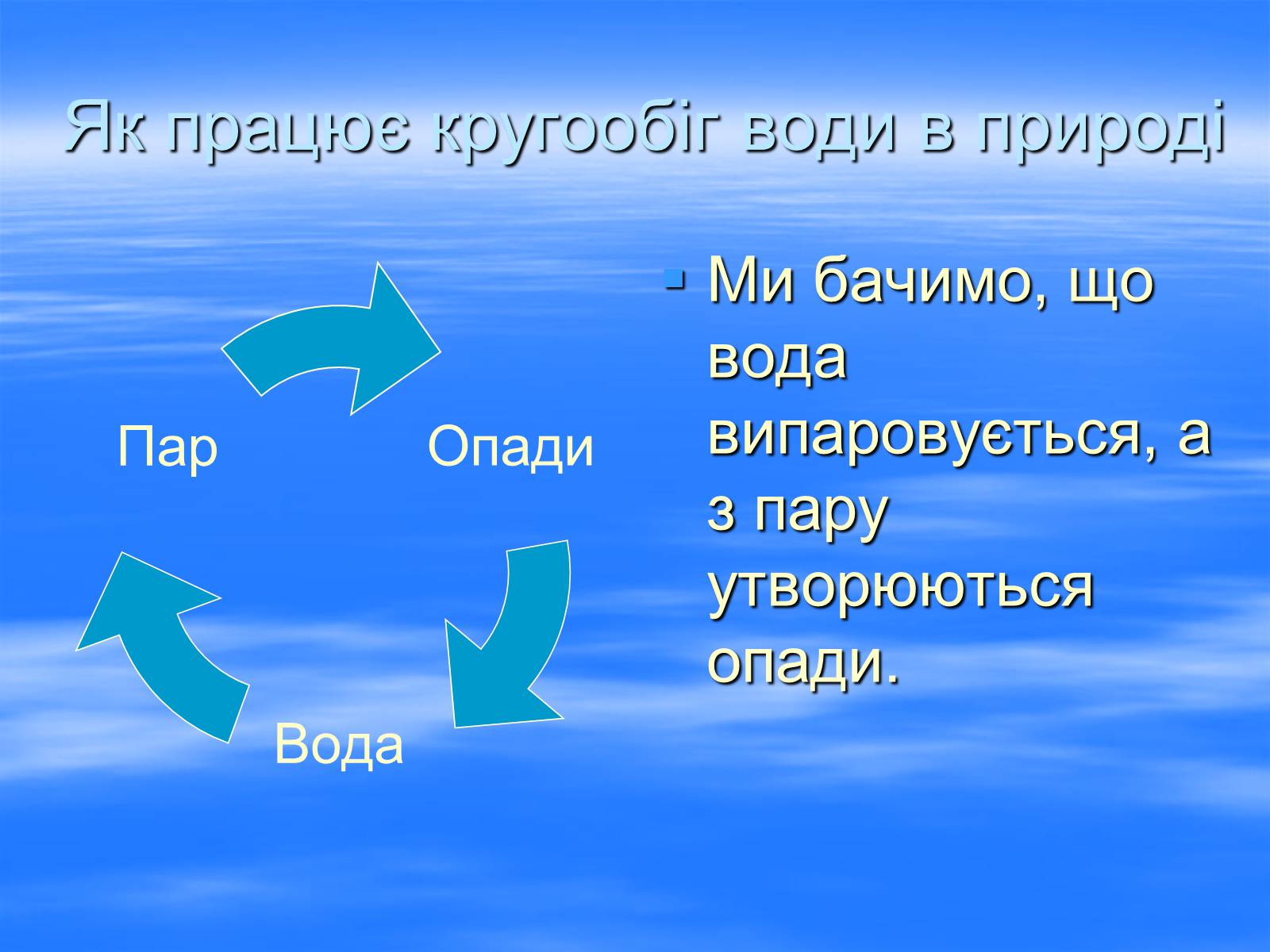 Презентація на тему «Кругообіг води в природі» (варіант 3) - Слайд #3