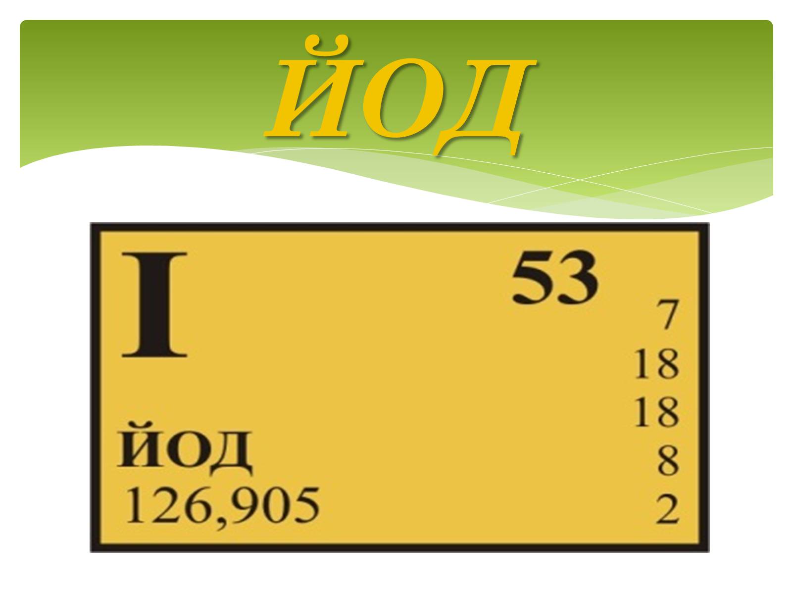 Презентація на тему «ЙОД» (варіант 2) - Слайд #1