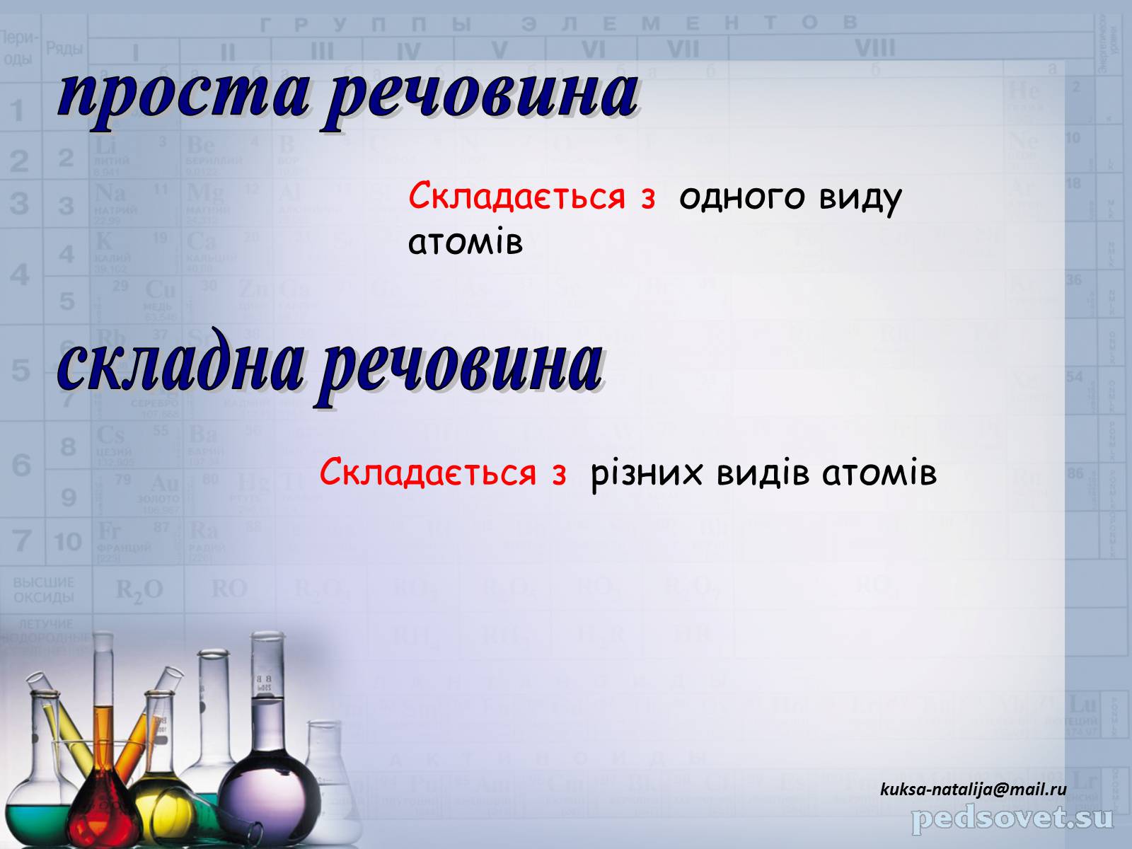 Презентація на тему «Прості та складні речовини. Хімічний елемент» (варіант 1) - Слайд #16