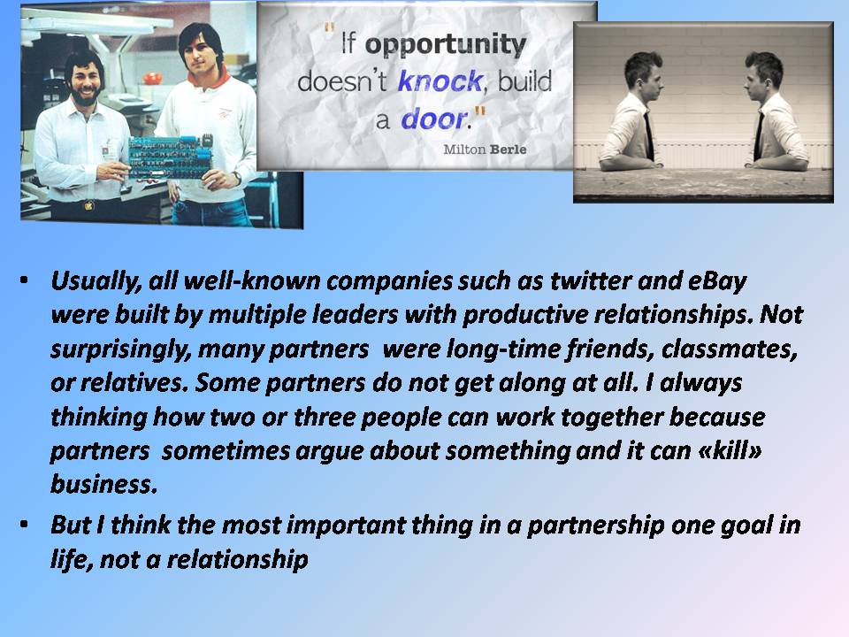Презентація на тему «The most successful partnership» - Слайд #2