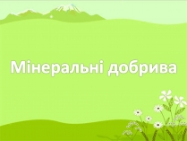 Презентація на тему «Мінеральні добрива» (варіант 9)