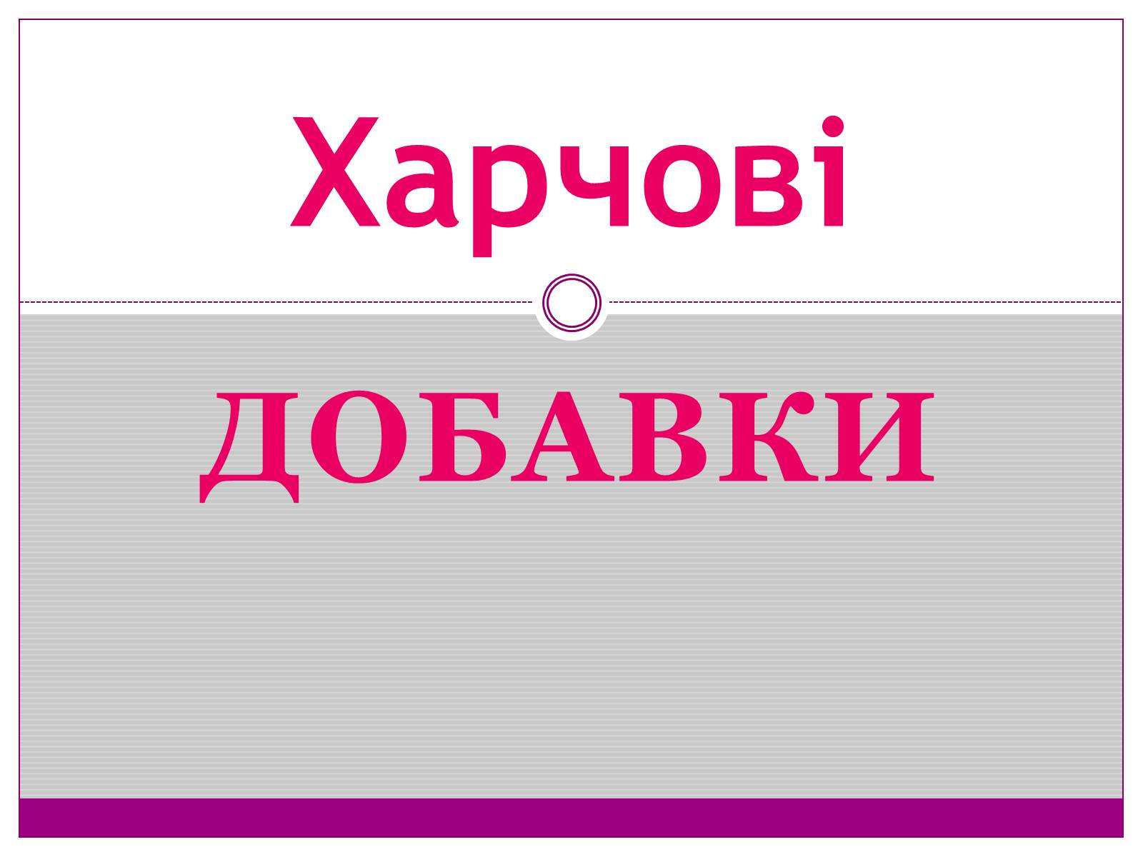 Презентація на тему «Харчові добавки» (варіант 1) - Слайд #1