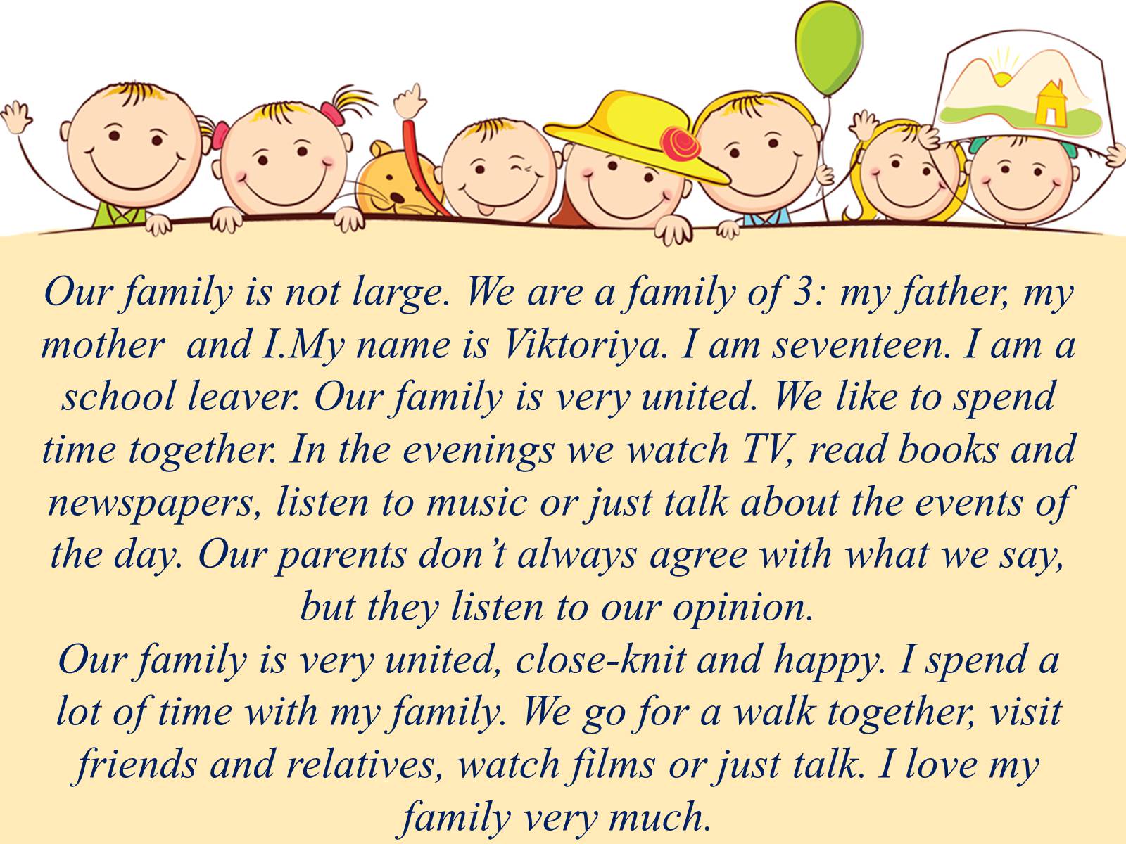 Презентація на тему «My happy family» - Слайд #4