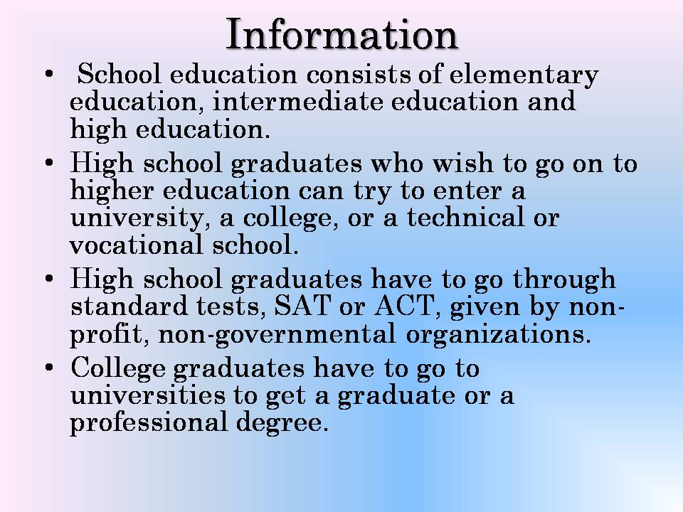 Презентація на тему «Education in the USA» (варіант 2) - Слайд #4