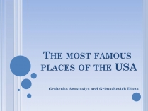 Презентація на тему «The most famous places of the USA»