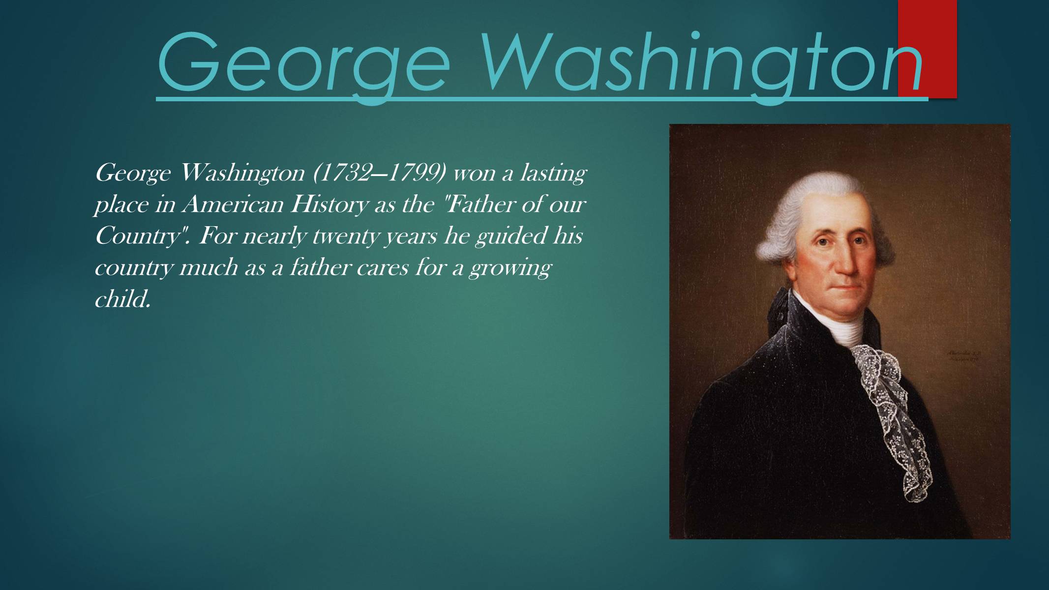 Презентація на тему «George Washington» (варіант 1) - Слайд #1
