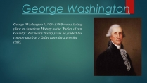 Презентація на тему «George Washington» (варіант 1)