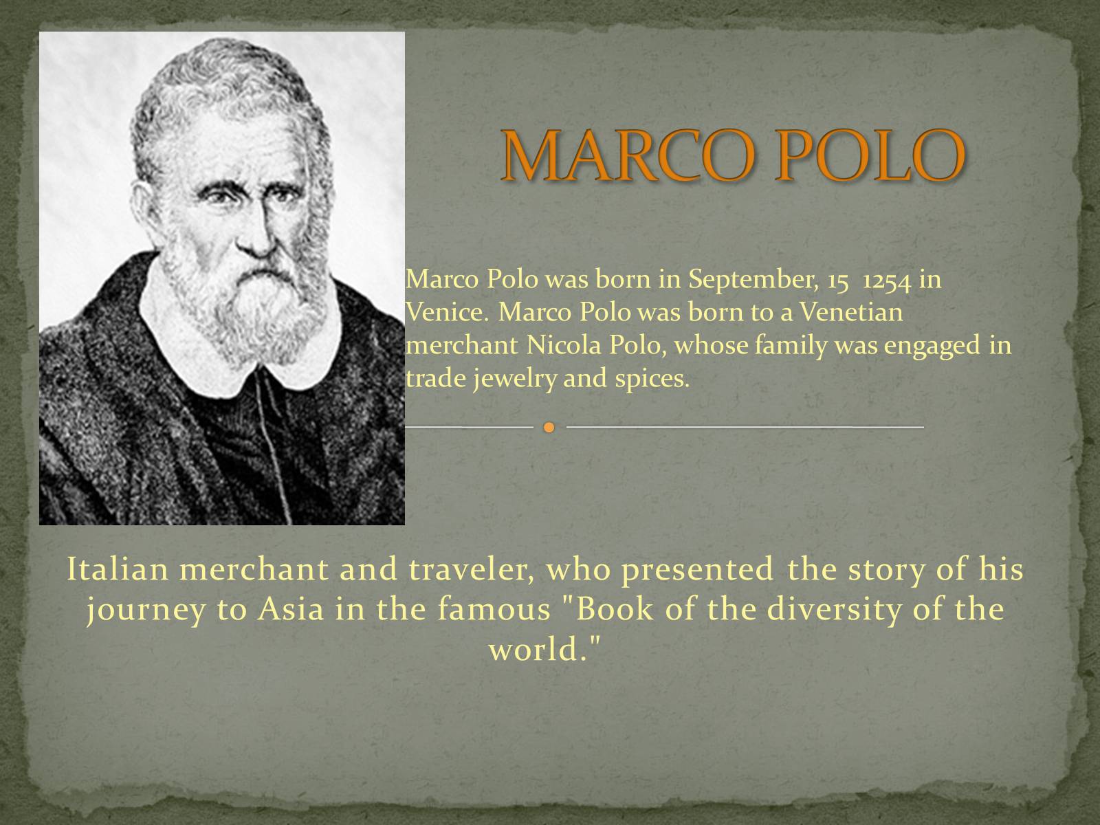 Презентація на тему «Marco Polo» - Слайд #1