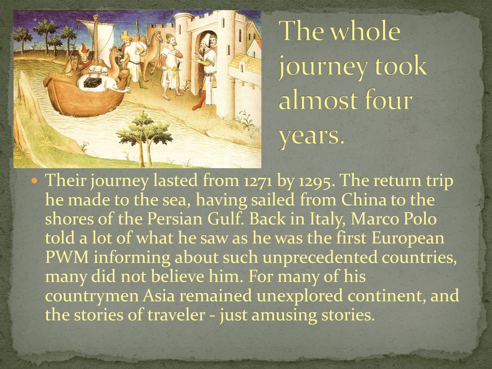 Презентація на тему «Marco Polo» - Слайд #4