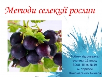 Презентація на тему «Методи селекції рослин»