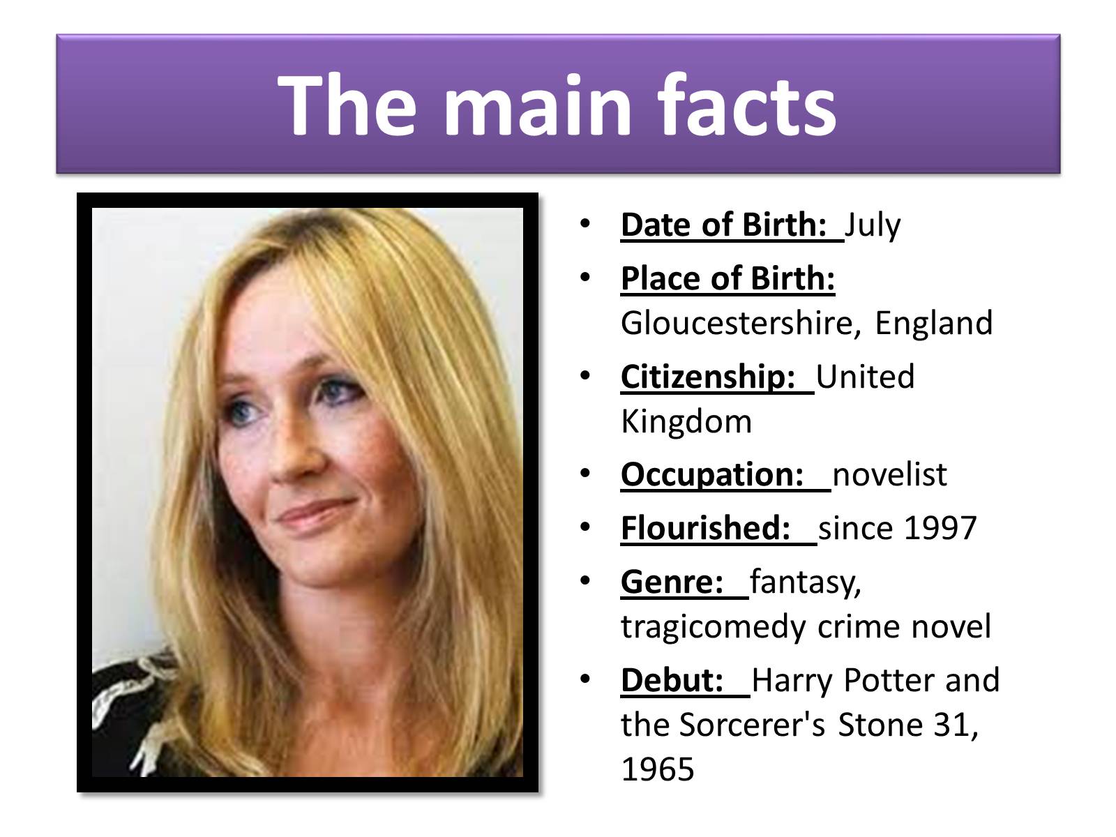 Презентація на тему «Joanne Rowling» - Слайд #2