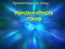 Презентація на тему «Різноманітність птахів» (варіант 2)