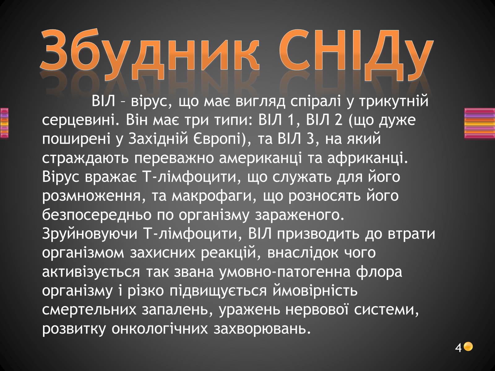 Презентація на тему «ВІЛ. СНІД. інфекції ІПСШ: шляхи передачі і методи захисту» (варіант 3) - Слайд #4