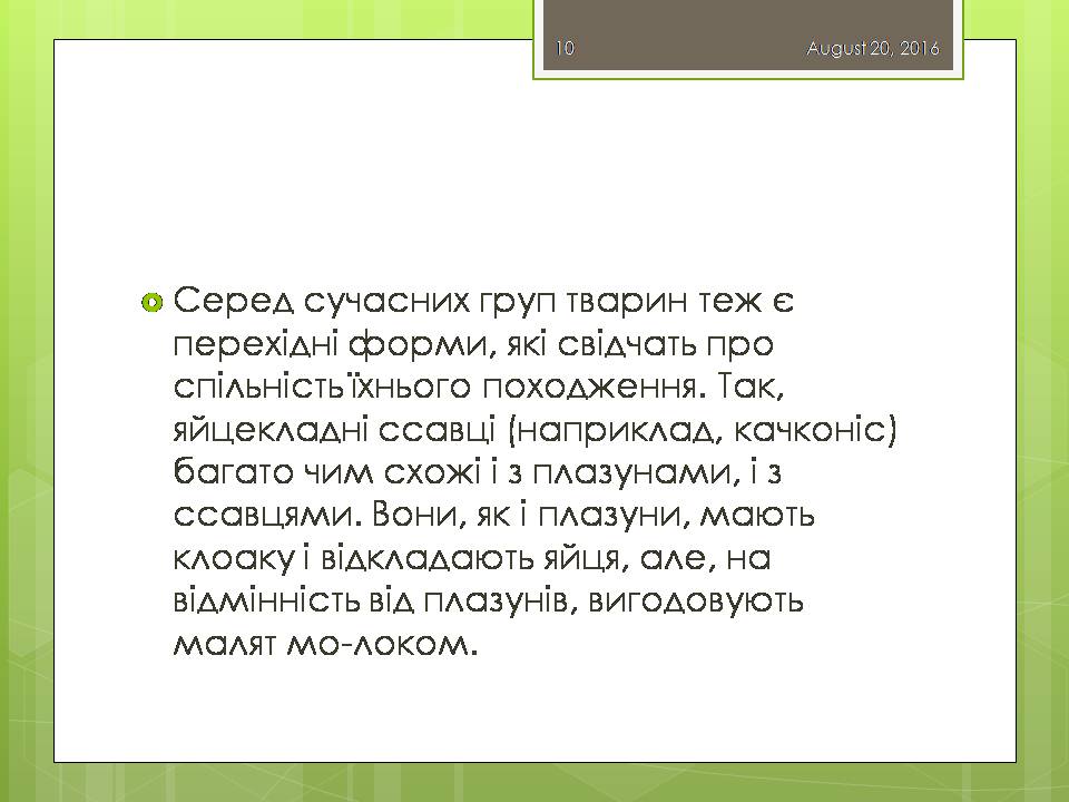 Презентація на тему «Докази еволюції тваринного світу» - Слайд #10