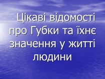 Презентація на тему «Цікаві відомості про Губки»