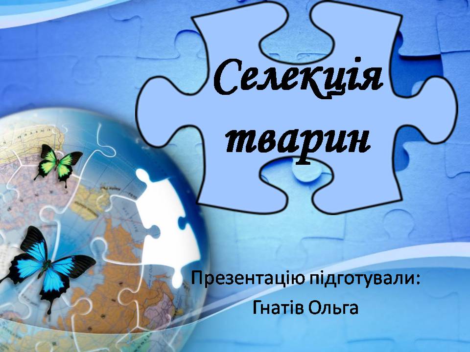 Презентація на тему «Селекція тварин» (варіант 3) - Слайд #1