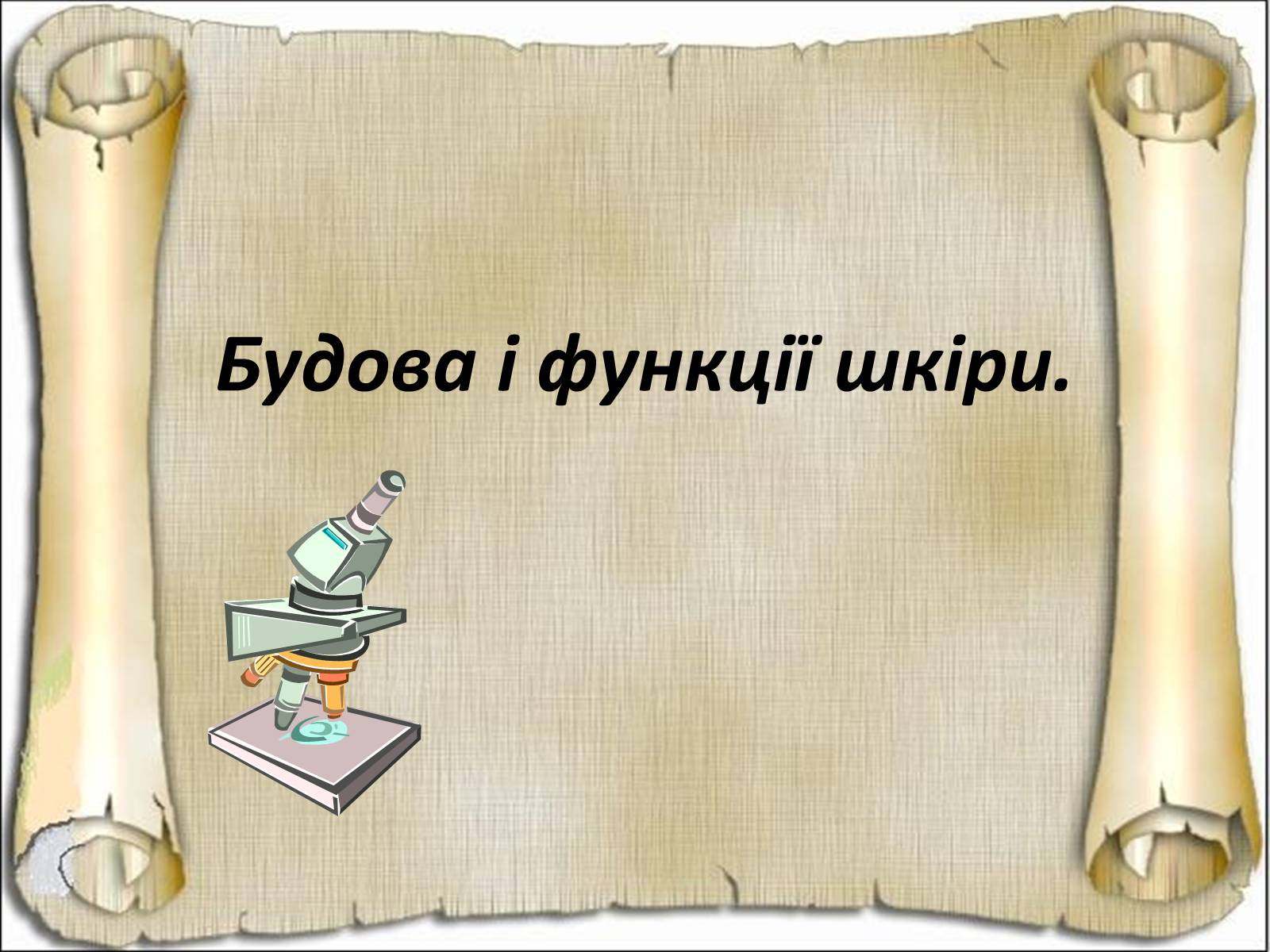 Презентація на тему «Будова і функції шкіри» - Слайд #1