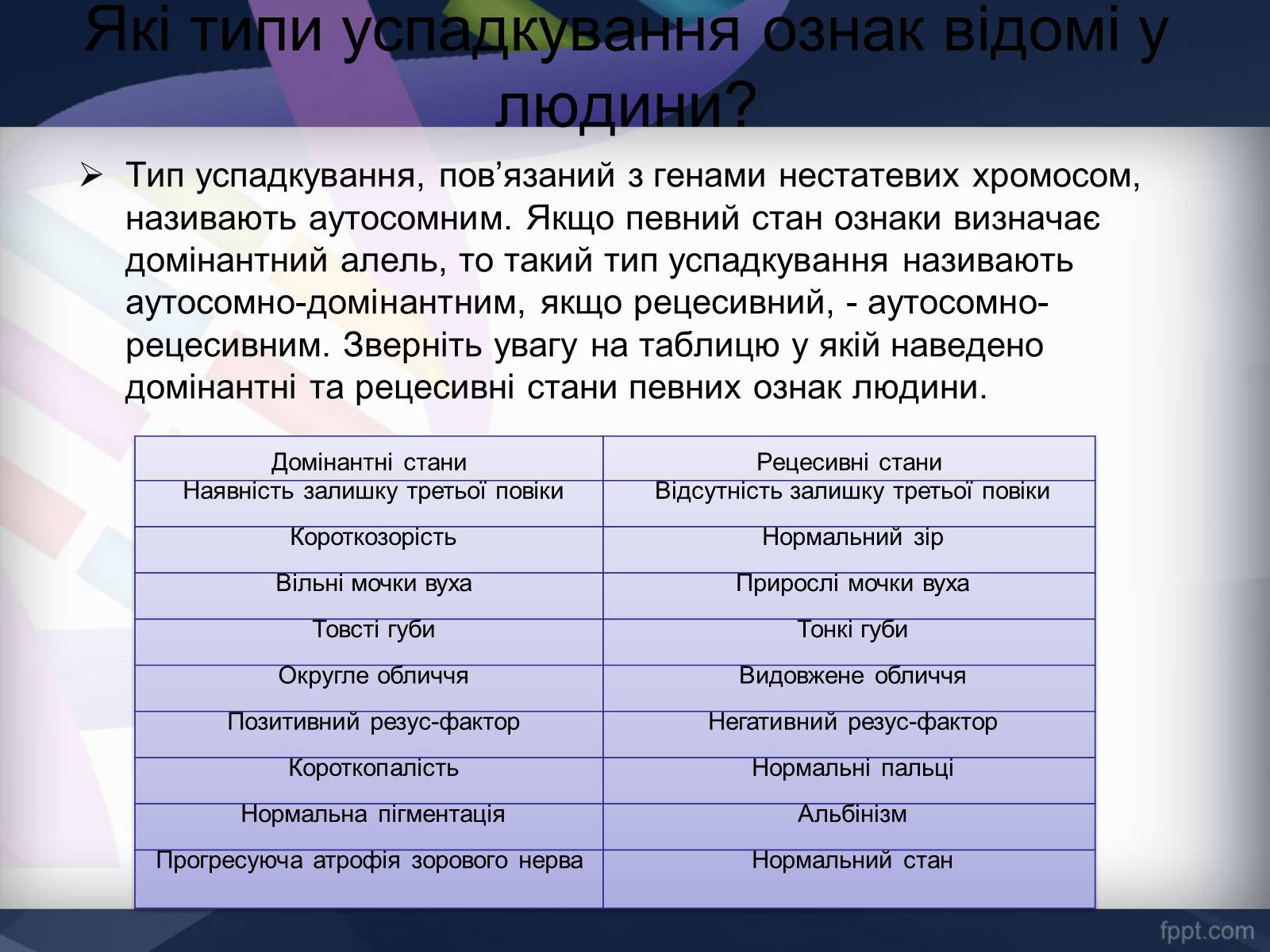 Презентація на тему «Генетика» (варіант 11) - Слайд #9