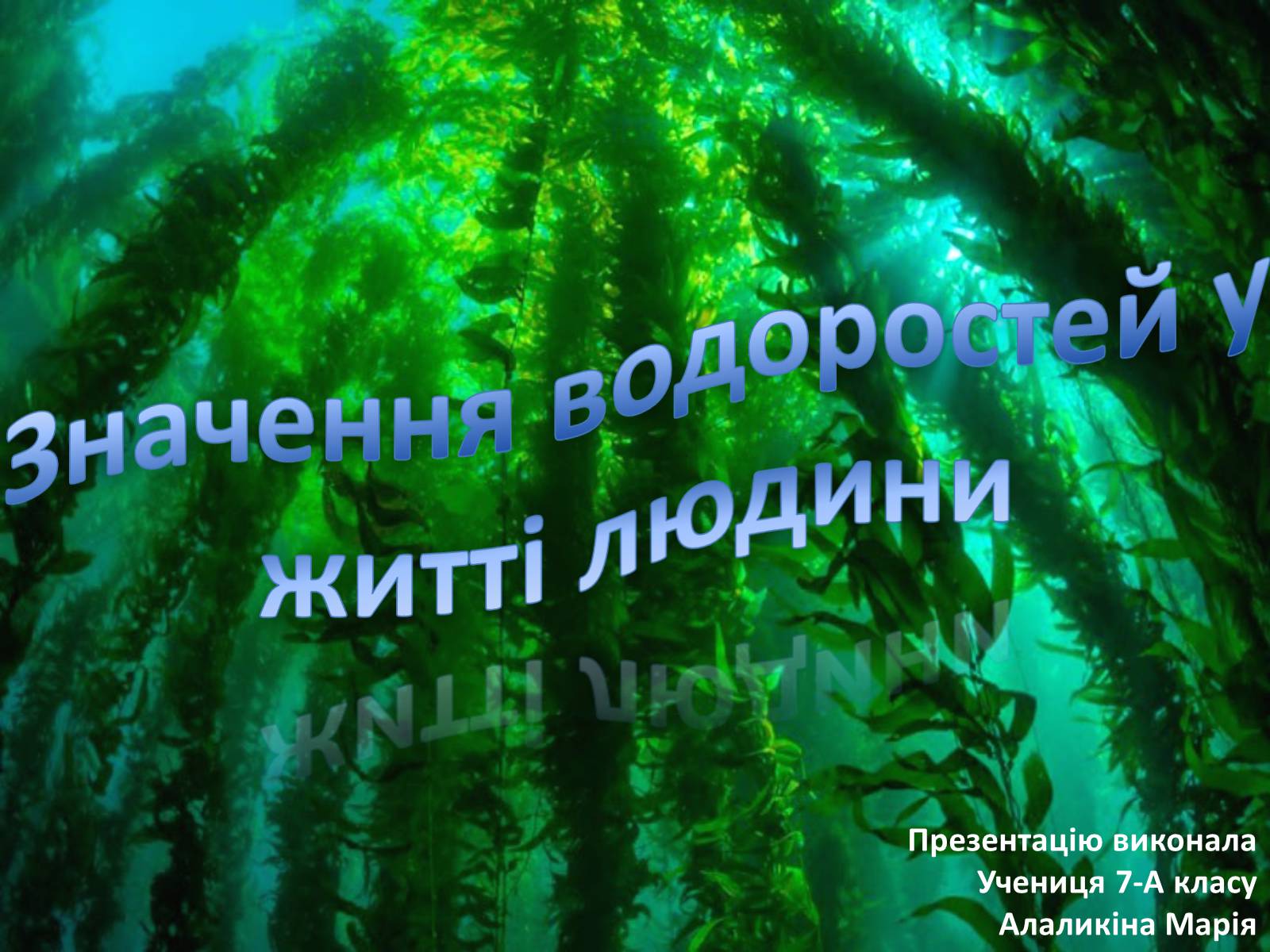 Презентація на тему «Значення водоростей у житті людини» - Слайд #1