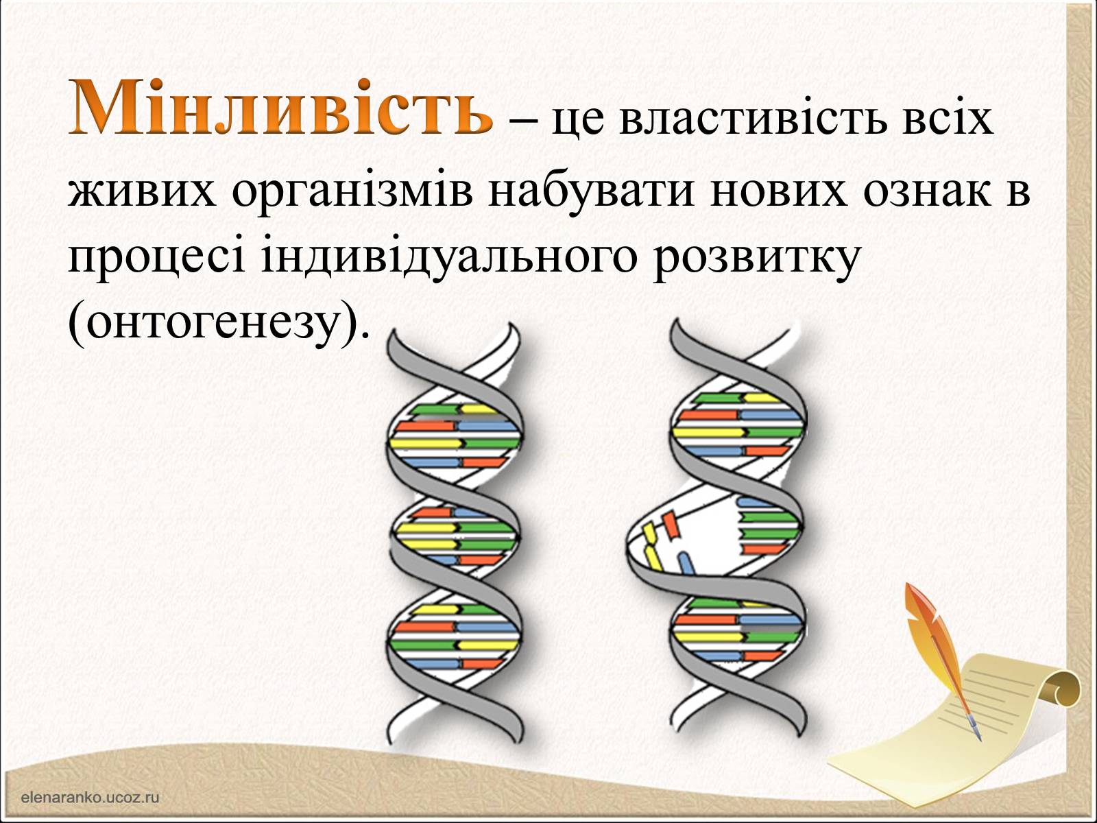 Презентація на тему «Модифікаційна мінливість» (варіант 1) - Слайд #2