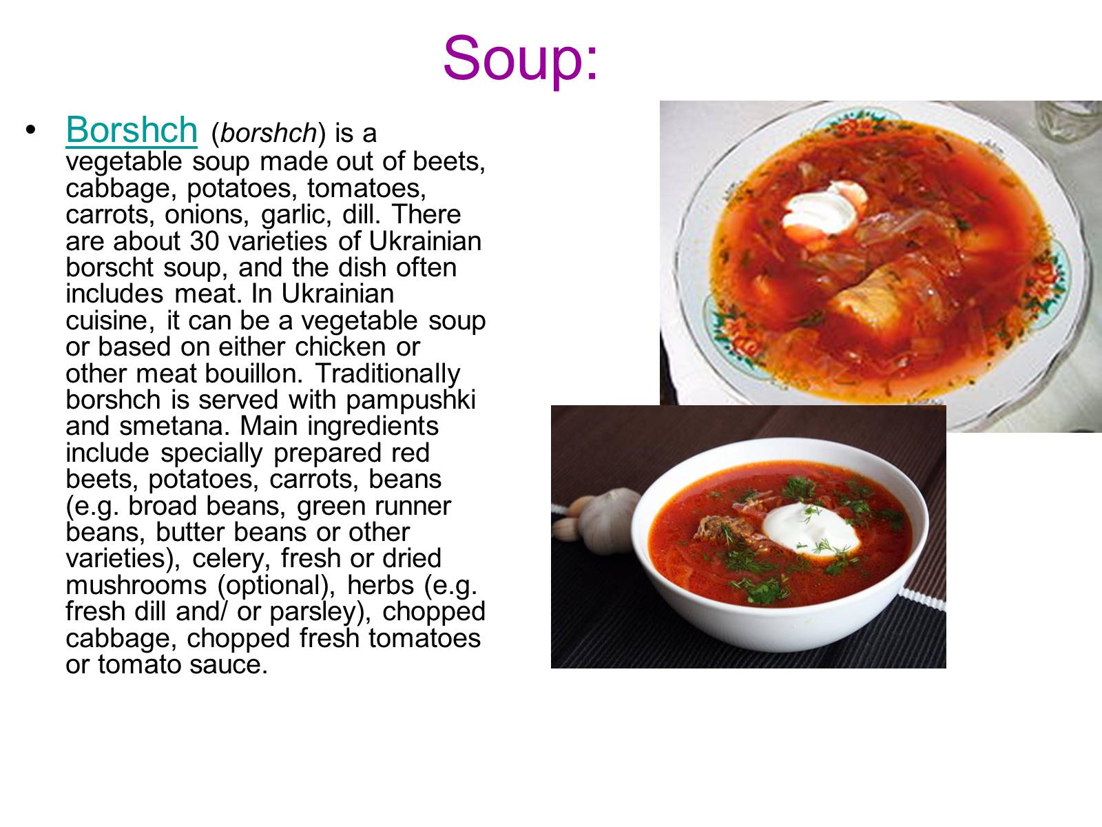 Презентація на тему «Soup» - Слайд #1