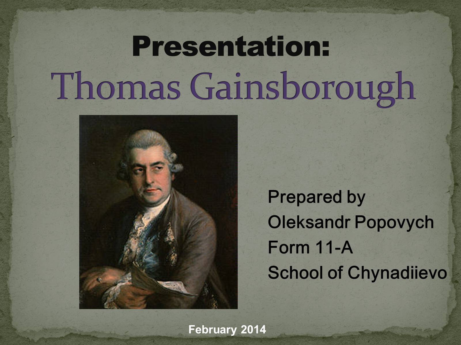 Презентація на тему «Thomas Gainsborough» (варіант 1) - Слайд #1