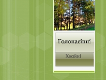 Презентація на тему «Голонасінні» (варіант 2)