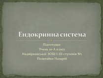 Презентація на тему «Ендокринна система»