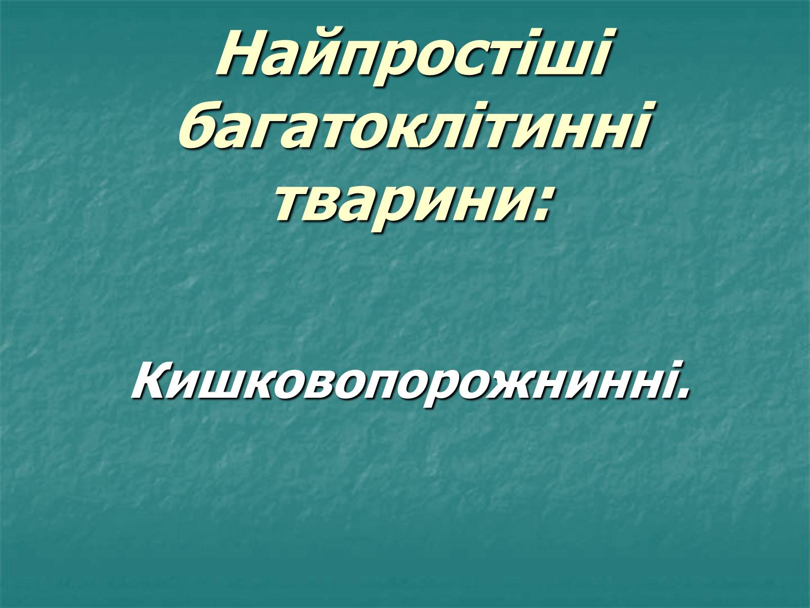 Презентація на тему «Найпростіші багатоклітинні тварини» - Слайд #1