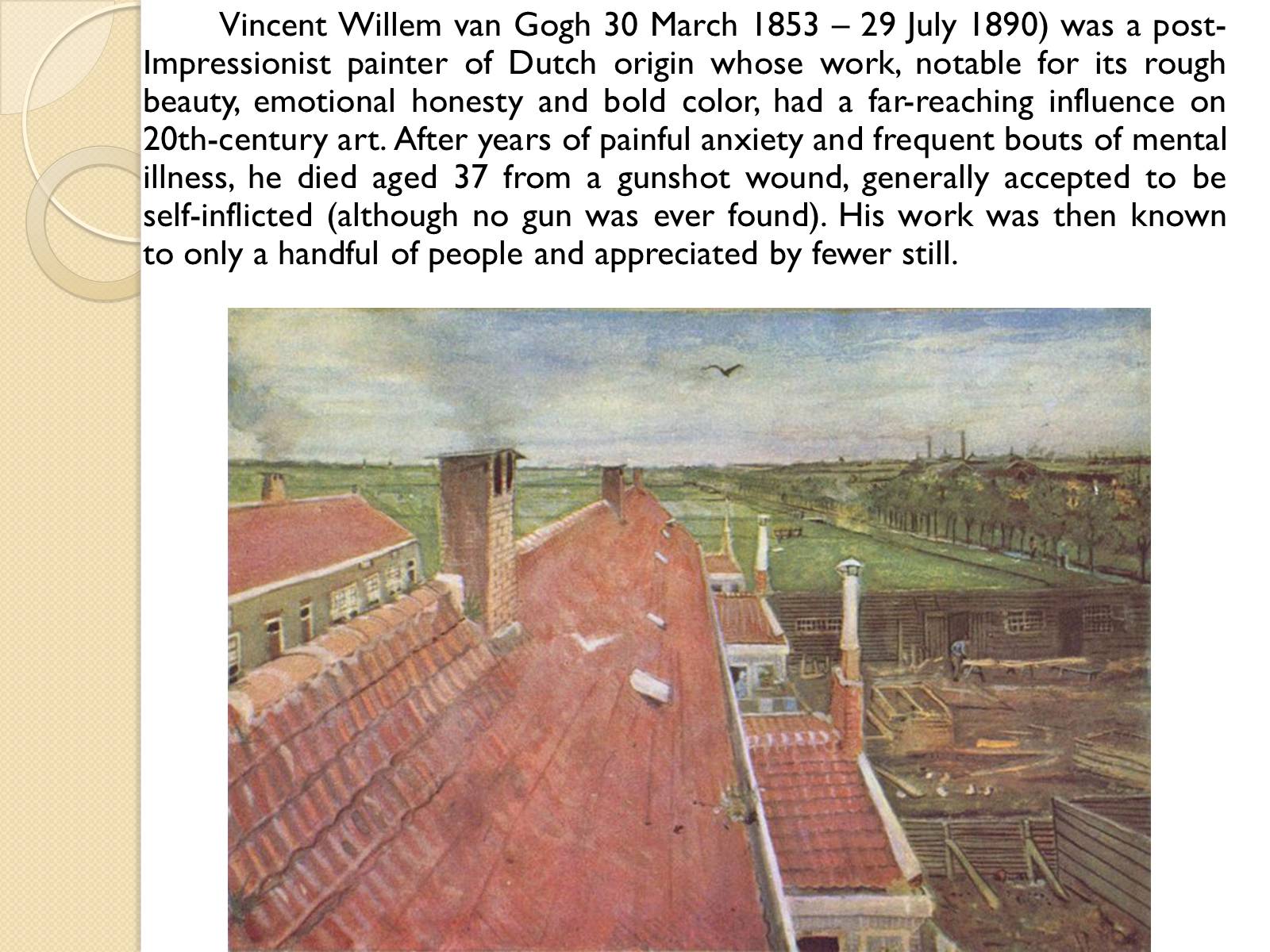 Презентація на тему «Vincent Willem van Gogh» (варіант 1) - Слайд #2