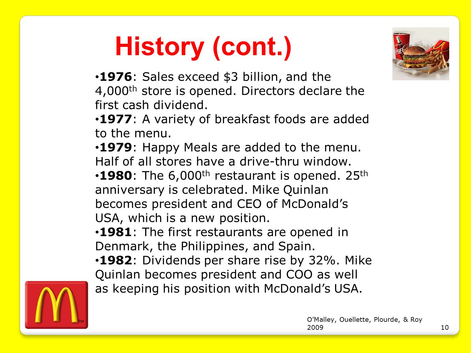 Презентація на тему «McDonald&#8217;s Corporation» - Слайд #10