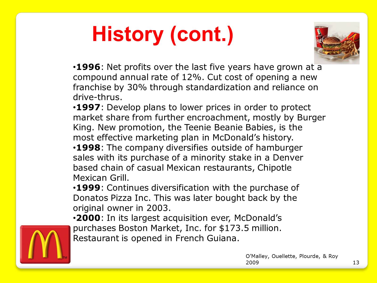 Презентація на тему «McDonald&#8217;s Corporation» - Слайд #13