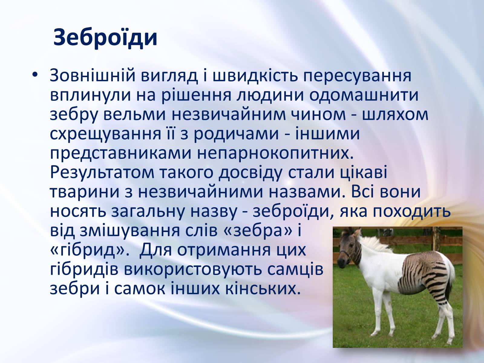 Презентація на тему «Віддалена гібридизація тварин» - Слайд #4