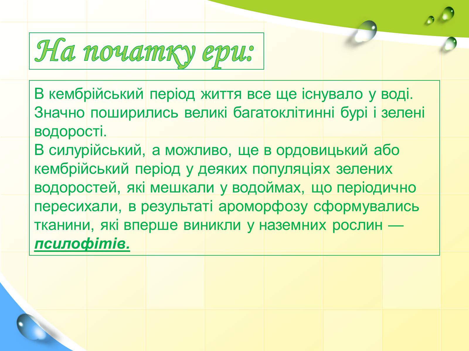 Презентація на тему «Розвиток життя в палеозойську еру» - Слайд #2