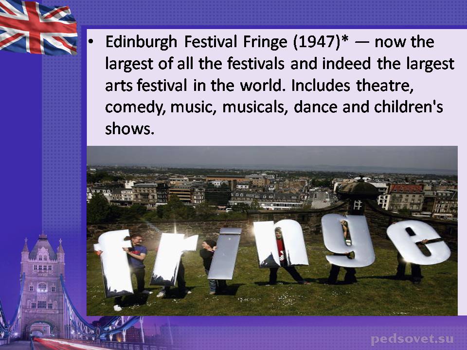 Презентація на тему «Edinburgh Festival» - Слайд #9