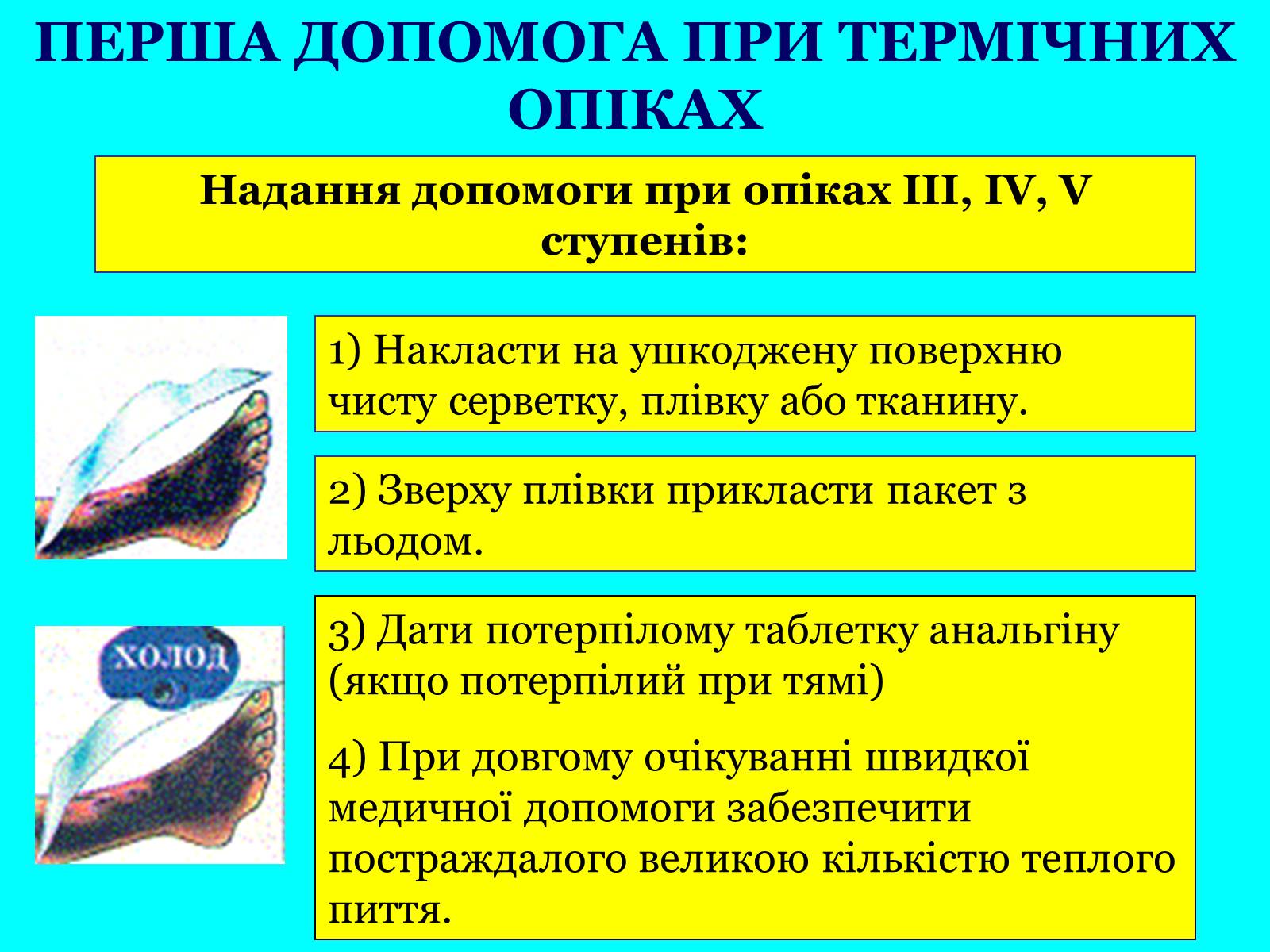 Презентація на тему «Опіки: види, причини, надання першої допомоги» - Слайд #12