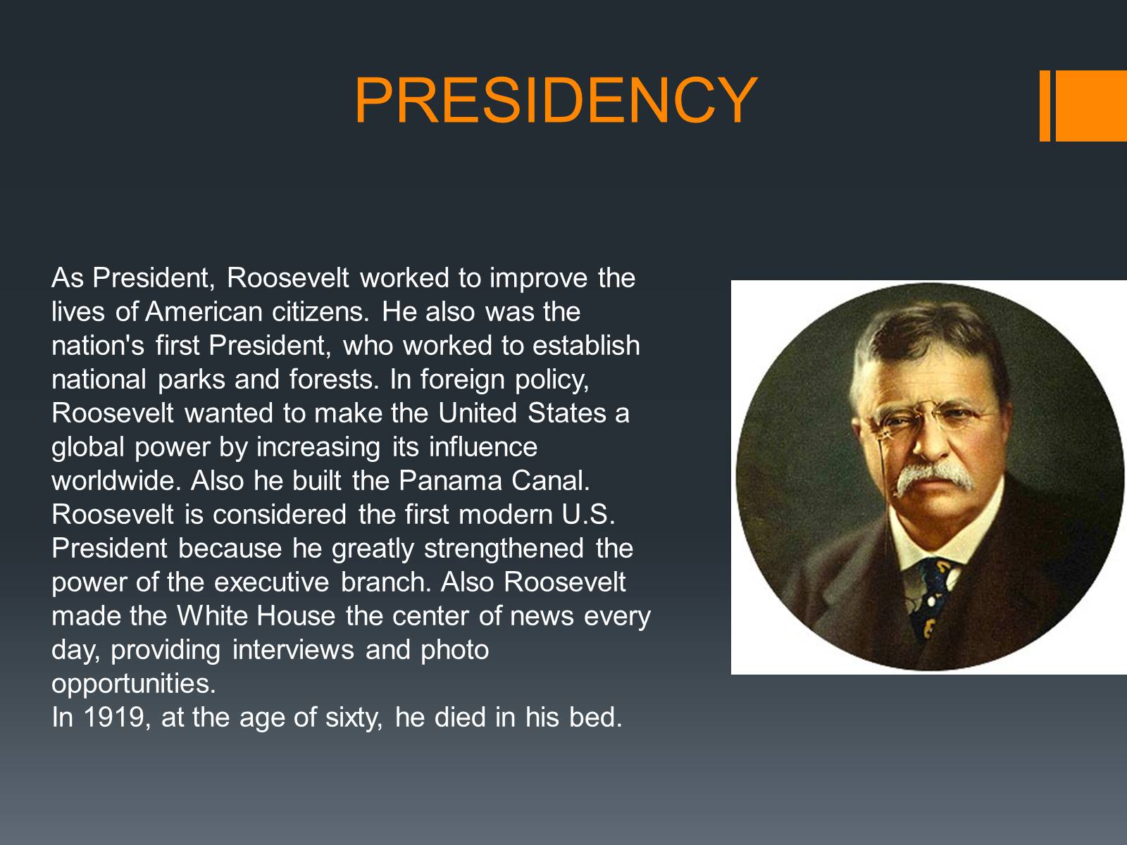 Презентація на тему «Theodore Roosevelt» - Слайд #4