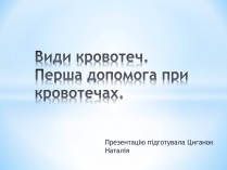 Презентація на тему «Види кровотеч» (варіант 2)